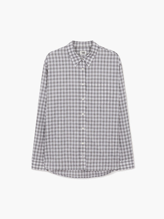 WINDOWPANE CHECK SHIRT_grey