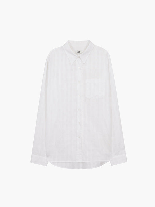 COTTON DOBBY SHIRT_white