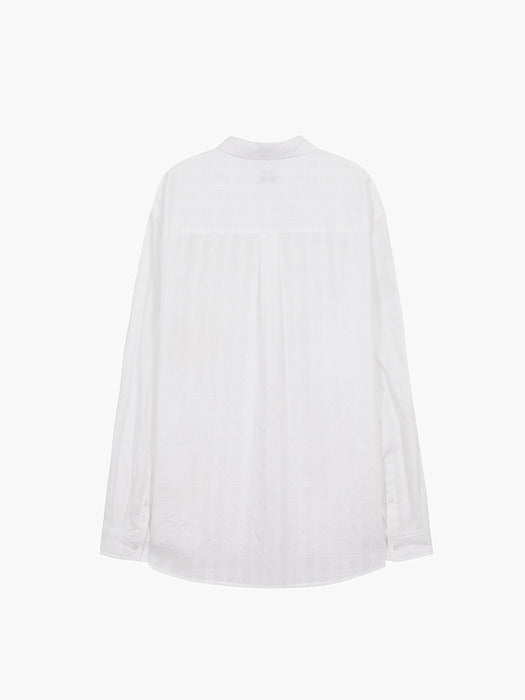 COTTON DOBBY SHIRT_white