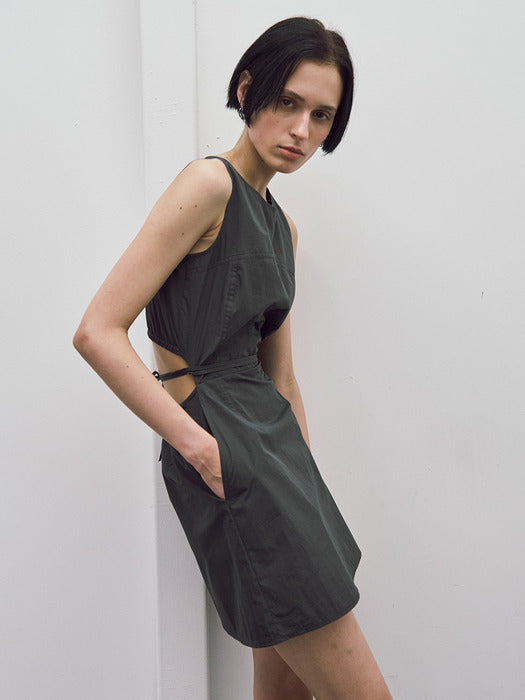 Raive Back Open Tie Mini Dress