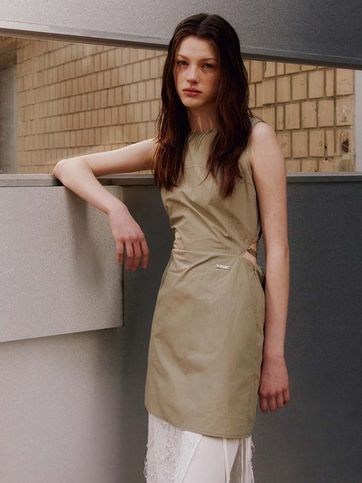 Raive Back Open Tie Mini Dress