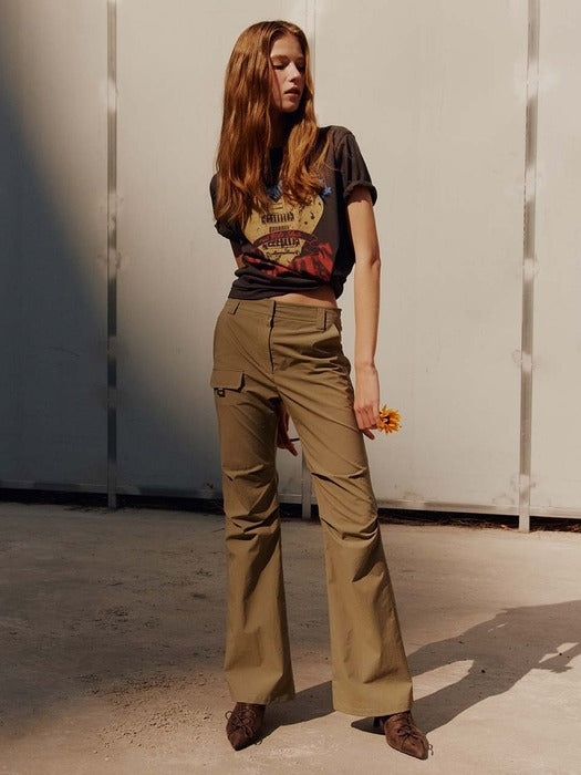 Raive Light Cargo Flare Pants
