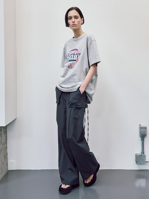 [raive] Lace-up Layered Wide Pants VW5ML472_2color