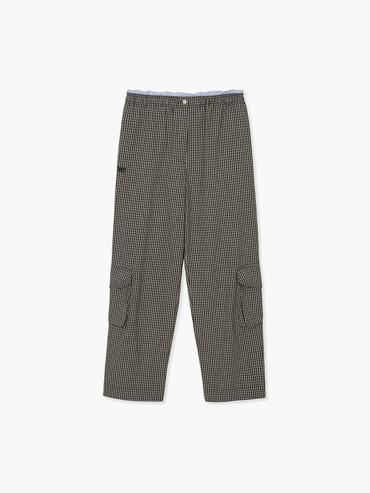 PAJAMA CARGO PANTS_black
