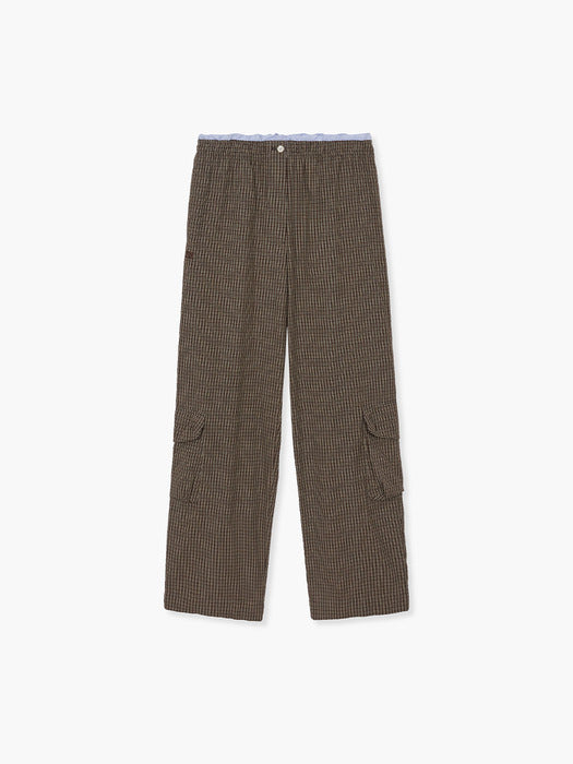 PAJAMA CARGO PANTS_brown