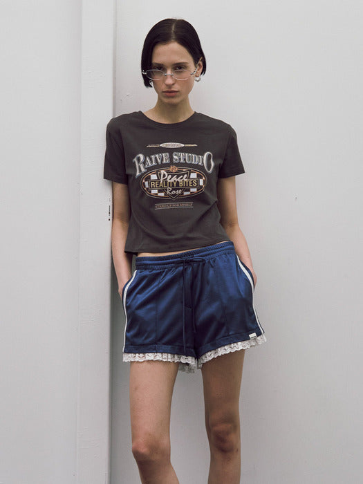 [raive] Lace Track Shorts VW5ML487_2color
