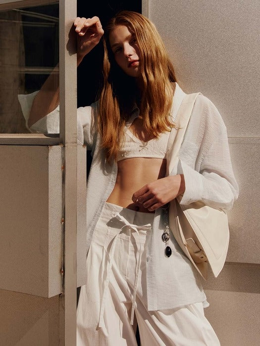 [raive] Creased See-through Shirt VW5MB118_3color