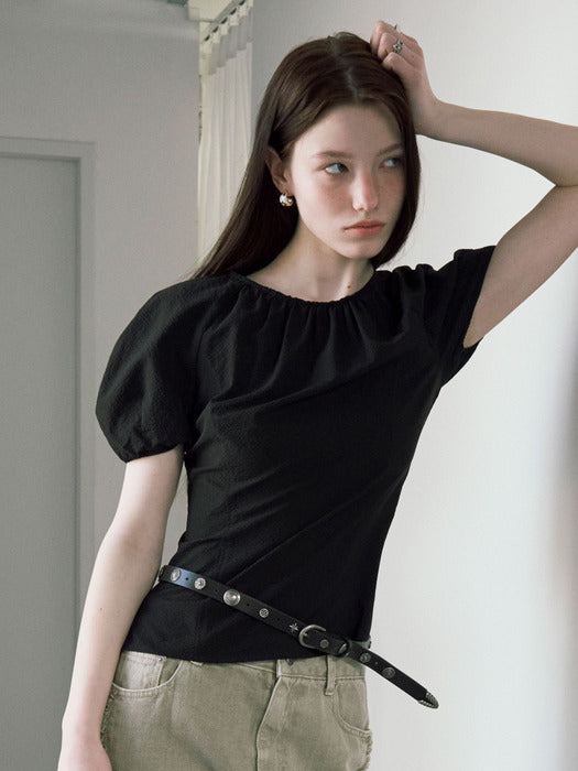 Raive Crinkle Back Point Blouse