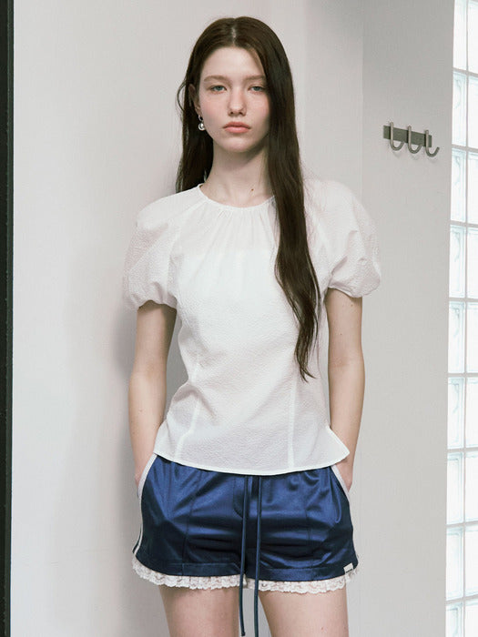 [raive] Crinkle Back Point Blouse VW5MB129_2color