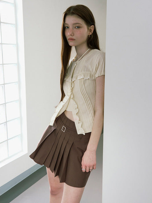[raive] Pintucked Ruffle Blouse VW5MB128_2color