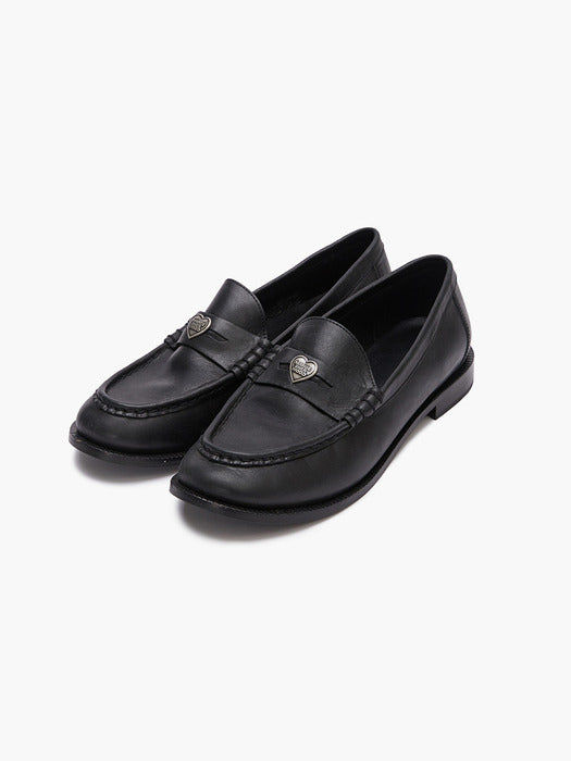 Margesherwood Marge Heart Loafers black pull-up