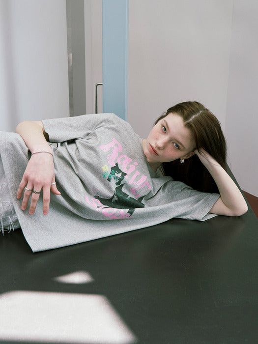Raive Cat Oversized T-Shirt