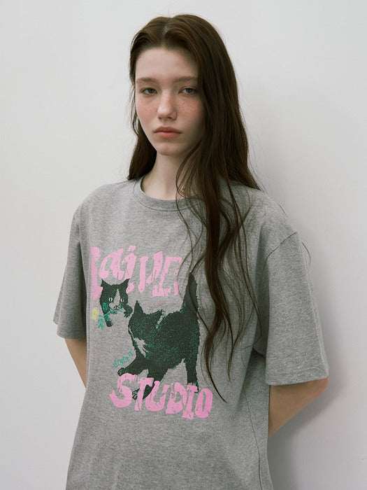 Raive Cat Oversized T-Shirt