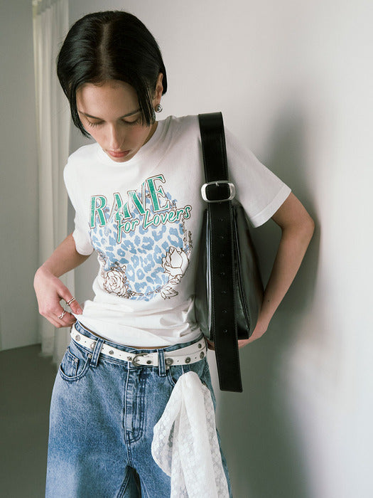 Raive Love Leopard Graphic T-shirt