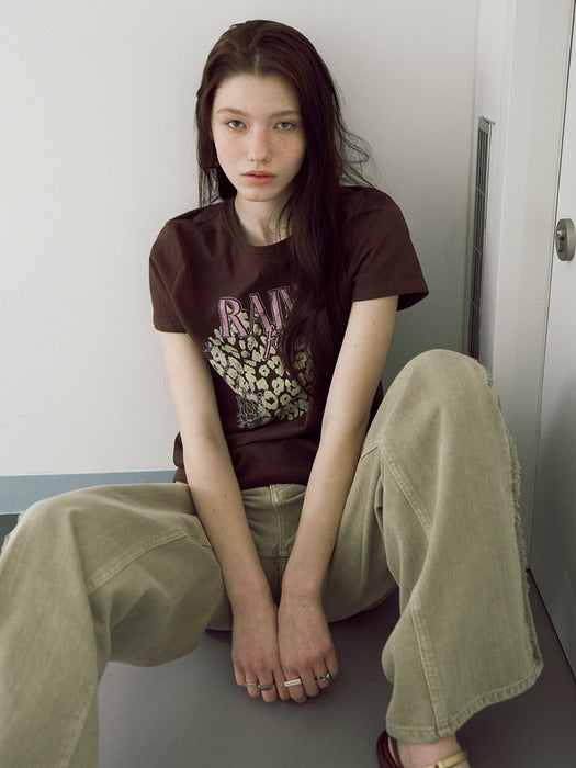 Raive Love Leopard Graphic T-shirt