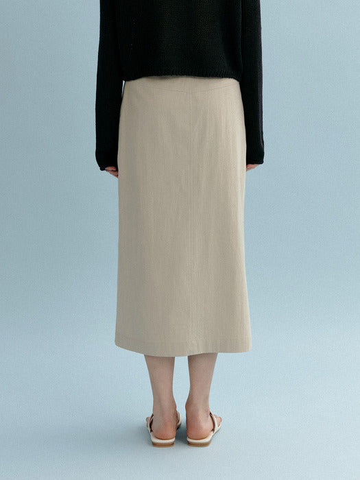 Mango Maniplease Bill H Skirt Khaki Beige
