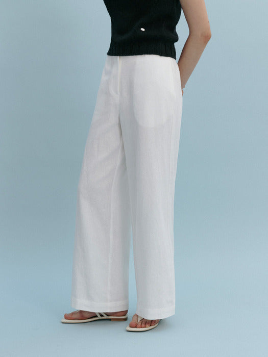 Mango Maniplease Ezell Straight Pants Ivory
