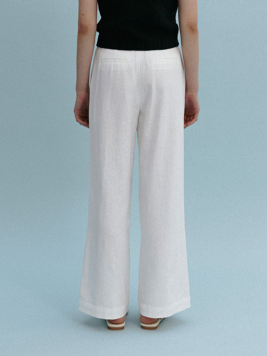 Mango Maniplease Ezell Straight Pants Ivory