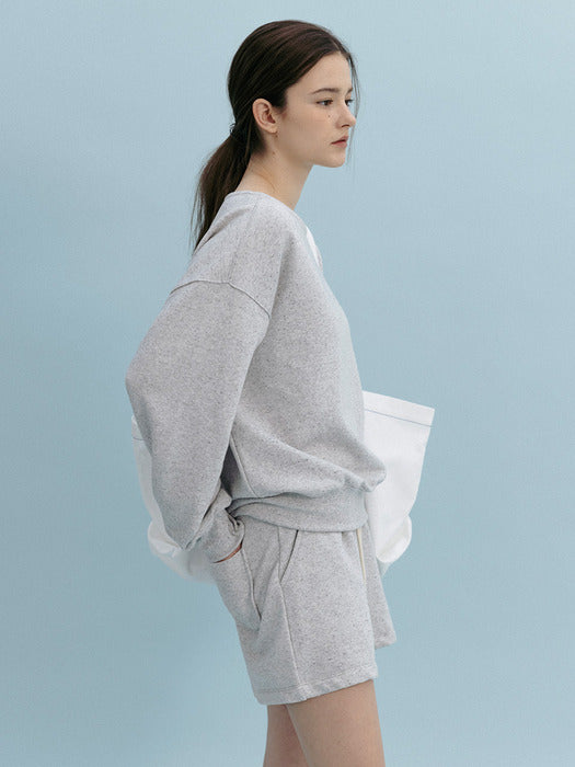 Mango Maniplease Madlen Banding Shorts Light Grey