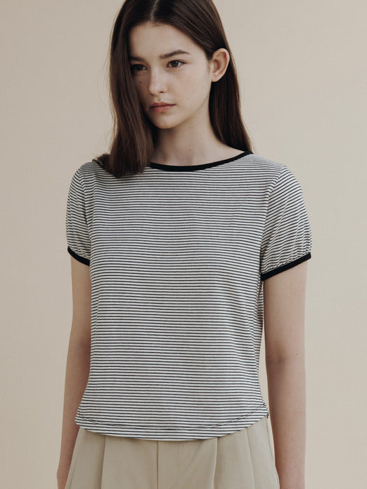 Mango Maniplease Nuby Stripe Tee Black