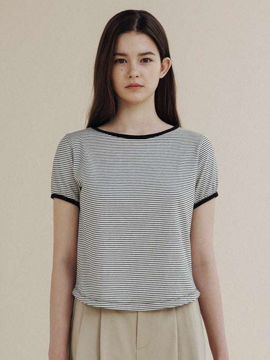 Mango Maniplease Nuby Stripe Tee Black