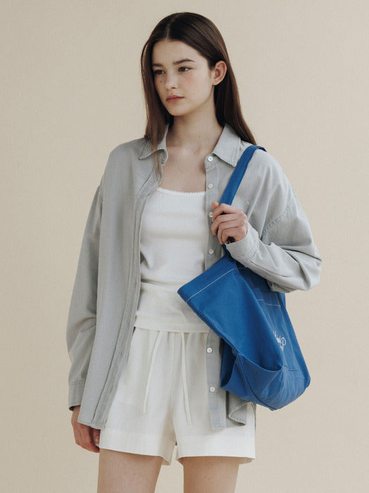 Wconcept_Mango_Maniplease Mango Maniplease Pilo Denim Shirt - Light Grey