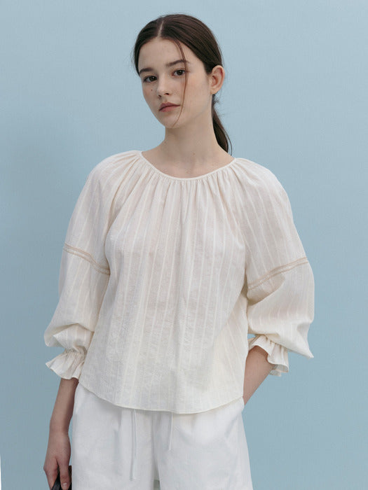 Mango Maniplease Rucy Ethnic Blouse - Natural