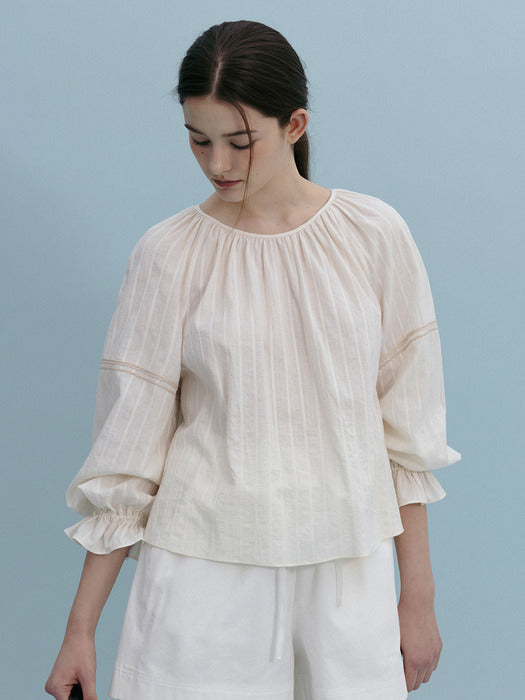 Mango Maniplease Rucy Ethnic Blouse - Natural