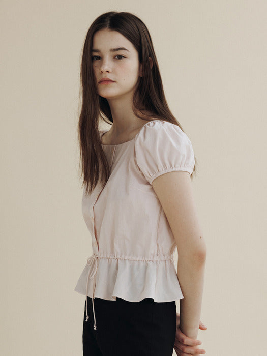 Mango Maniplease Sia Puff Blouse Light Pink