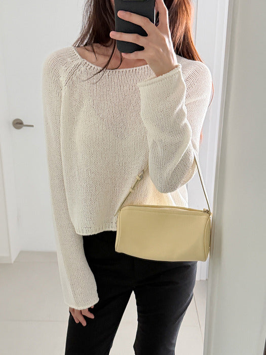 Mango Maniplease Neff Linen Crop Knit