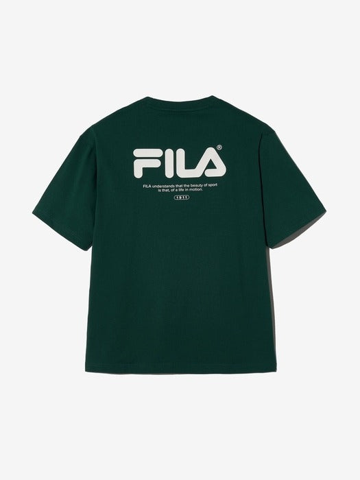 Big Linear Lettering Short-Sleeve Tee_FS2RSH2103X_DGR