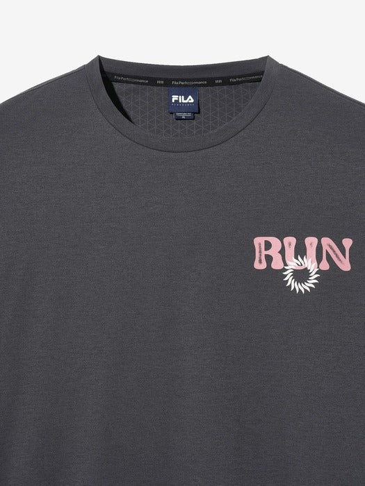 [Unisex] COLD WAVE2. Cooling PCM Sorona Print T-shirt_FS2RSH2212X_DGY