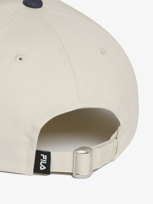 Graphic Semi-Flat Brim Ball Cap_FS3CPH2301X_BEG