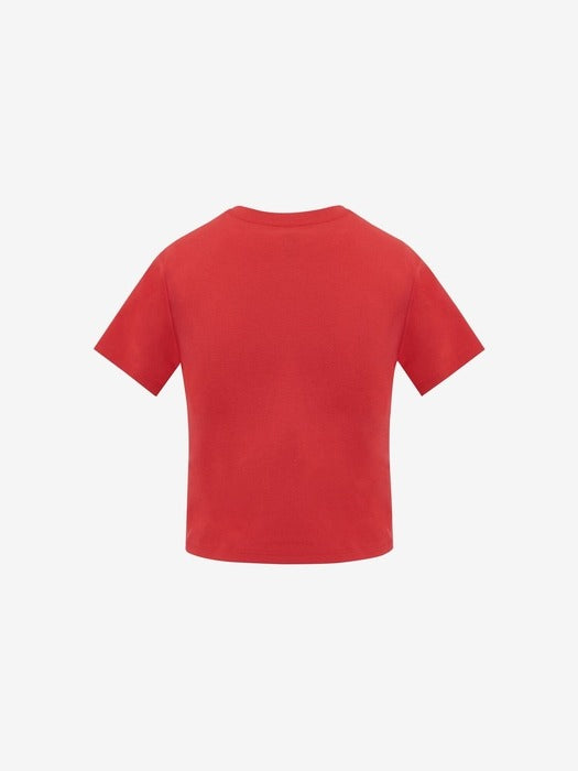 Mindful Graphic Crop T-Shirt_FS2RSH2254F_RED
