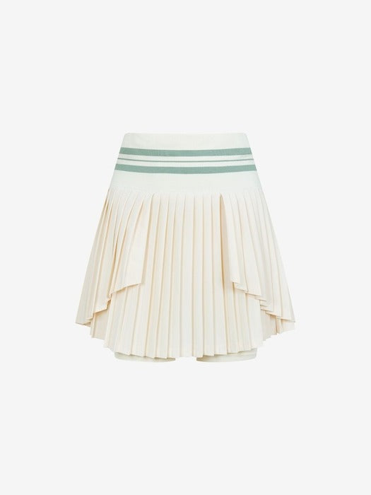 CASA FILA Pleated Skirt_FS2SKH2393F_CRM