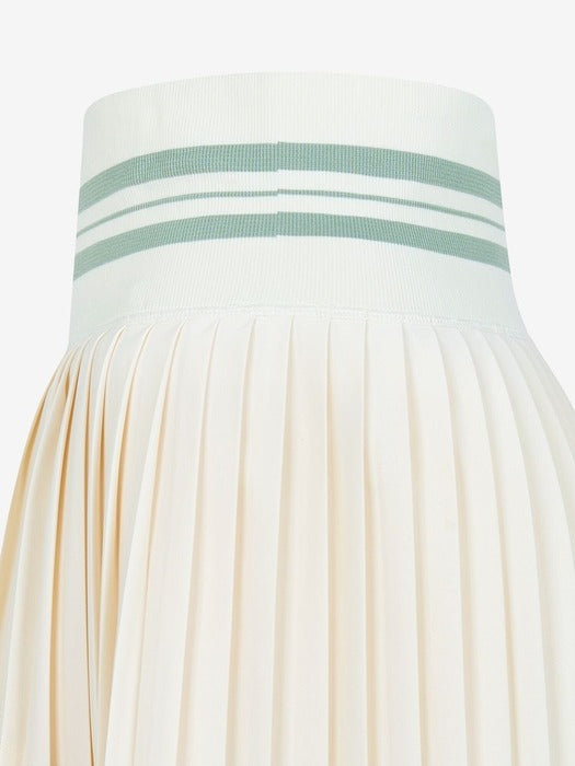 CASA FILA Pleated Skirt_FS2SKH2393F_CRM