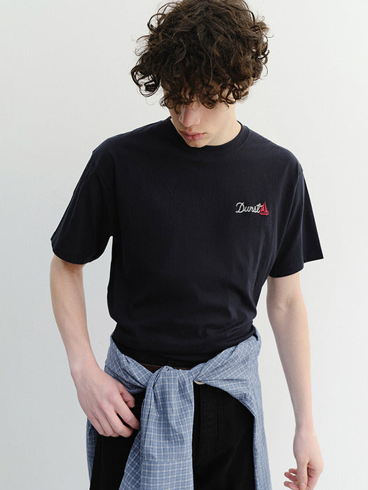 Dunst Unisex Marine Logo T-Shirt French Navy