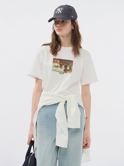 Dunst Unisex Childhood Photo T-Shirt Off White Pool Mint