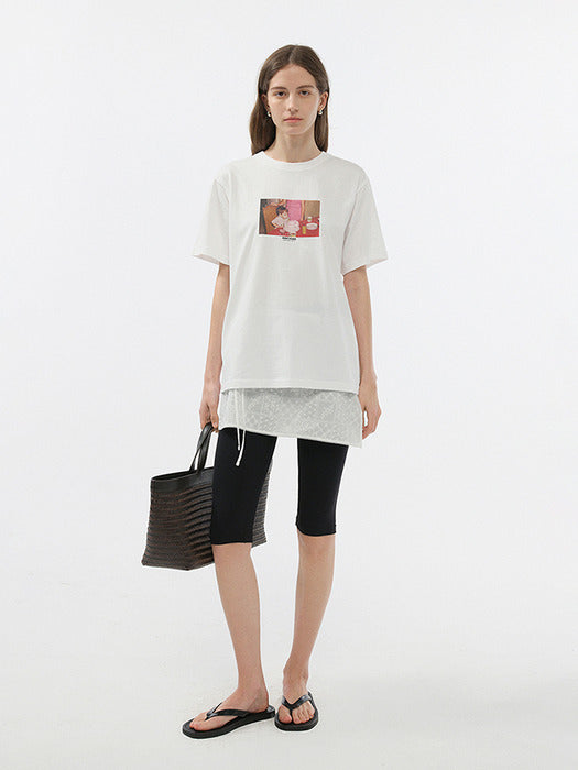 Dunst Unisex Childhood Photo T-Shirt Off White Birthday Red