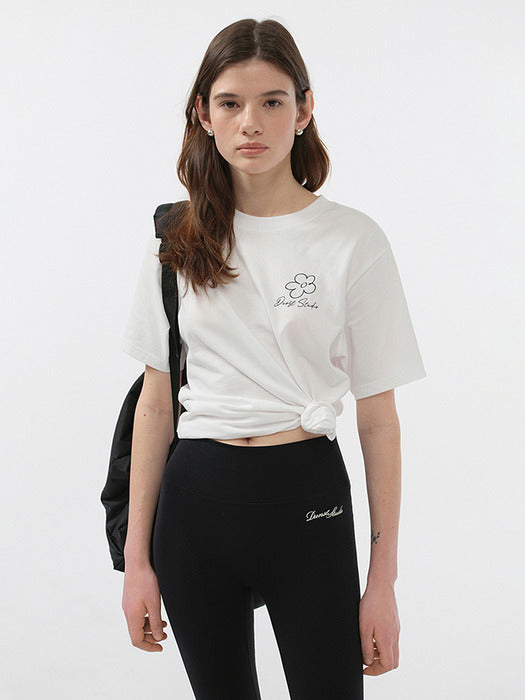 Dunst Unisex Drawing Bloom Logo T-Shirt Off White