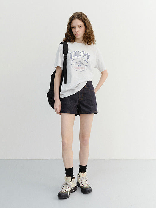 [dunst] Unisex Cupid Arch Logo T-Shirt Light Melange GREY_UDTS6B129G1