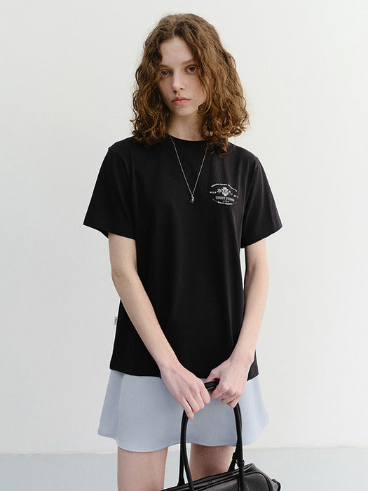 Dunst Unisex Cupid Arch Back Logo T-Shirt Black