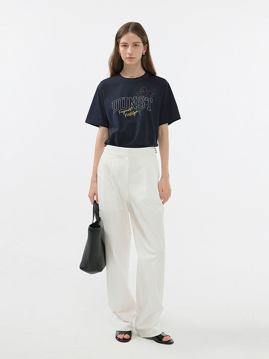 Dunst Unisex Drawing Bloom T-Shirt French Navy