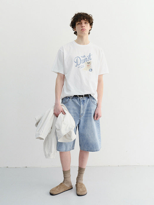Dunst Unisex Drawing Puppy T-Shirt Off White