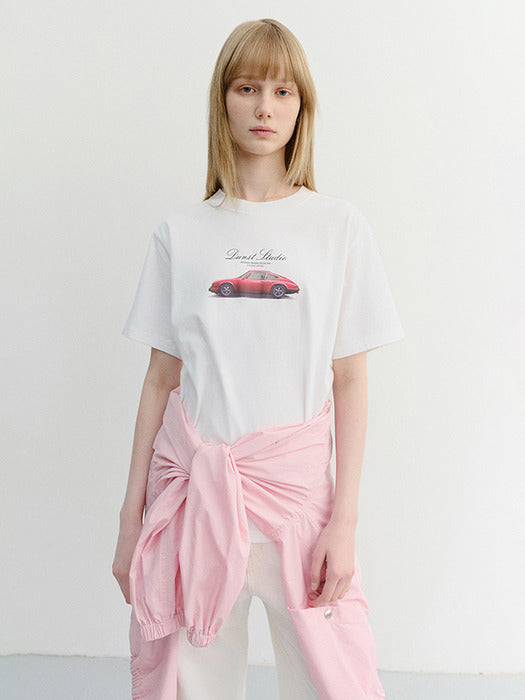 Dunst Unisex Summer Holiday Car T-Shirt Off White