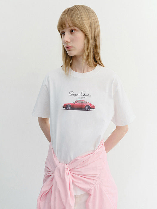 Dunst Unisex Summer Holiday Car T-Shirt Off White