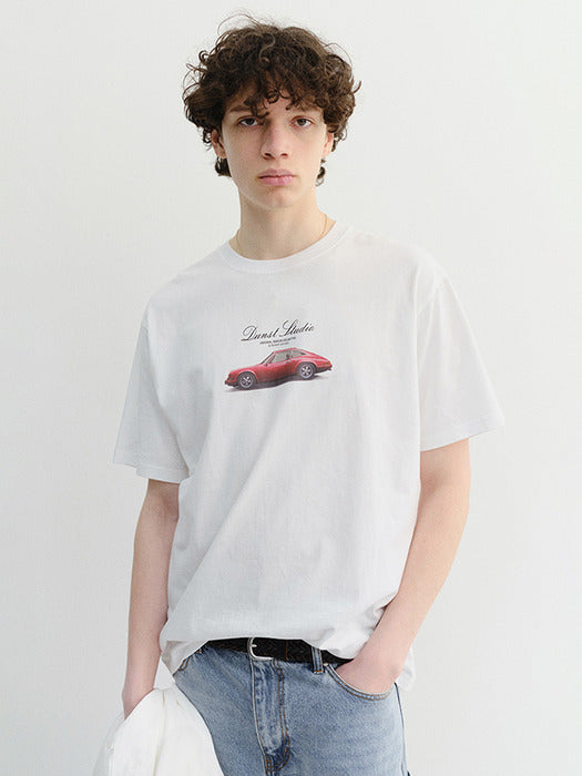 Dunst Unisex Summer Holiday Car T-Shirt Off White
