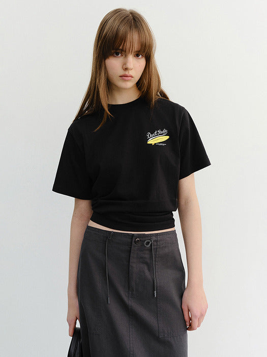 Dunst Unisex Summer Holiday Surf Board T-Shirt Black