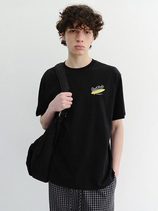 Dunst Unisex Summer Holiday Surf Board T-Shirt Black