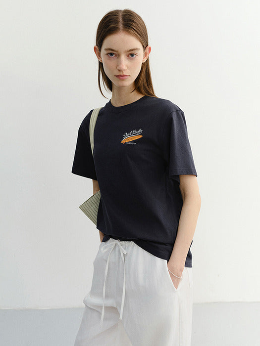 Dunst Unisex Summer Holiday Surf Board T-Shirt French Navy